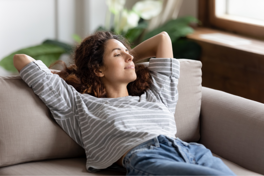 A young woman looking healthy and relaxed. 