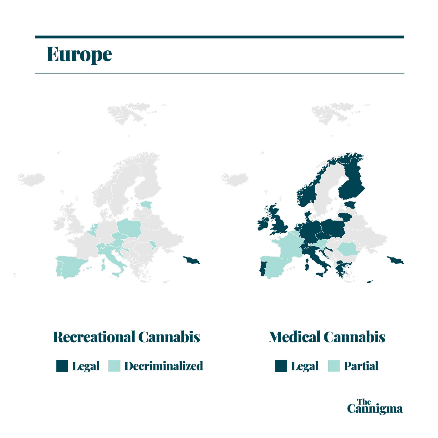 Europe Medical Marijuana Map
