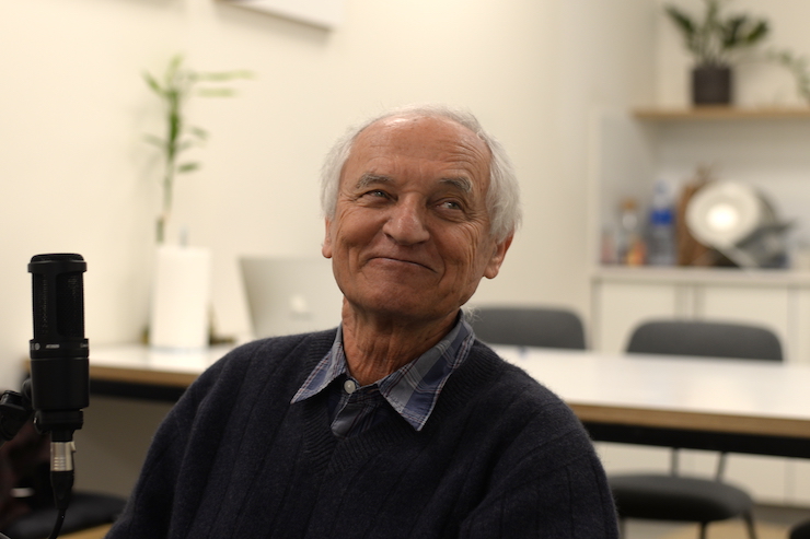 Lumír Hanuš at his laboratory, Lumir Labs, in Jerusalem. (Matan Weil/The Cannigma)