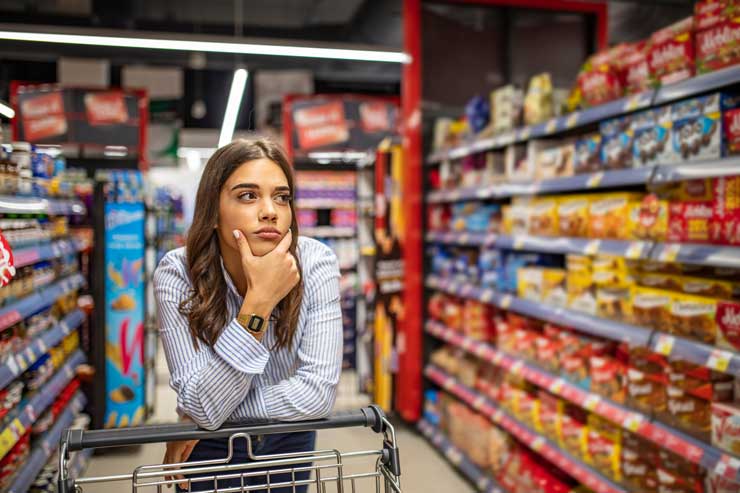 Woman in a grocery store