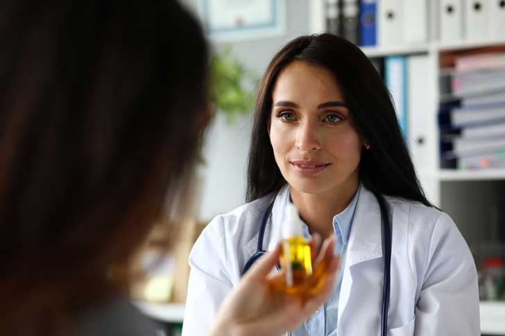 patient consults with their doctor about medical cannabis
