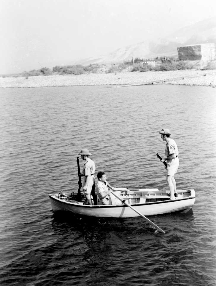 Jewish settlement police patrolling the Sea of Galilee