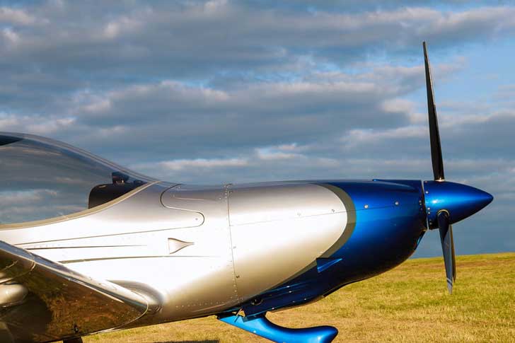 A small plane on a runway