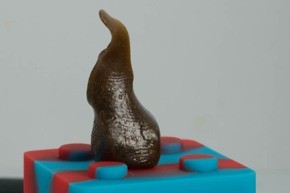 Rosin pressed from dry sift hash — on a lego