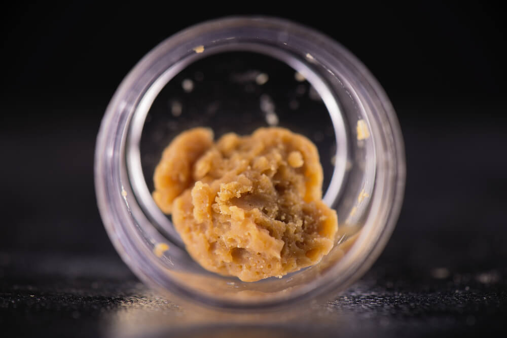 Cannabis rosin in a jar
